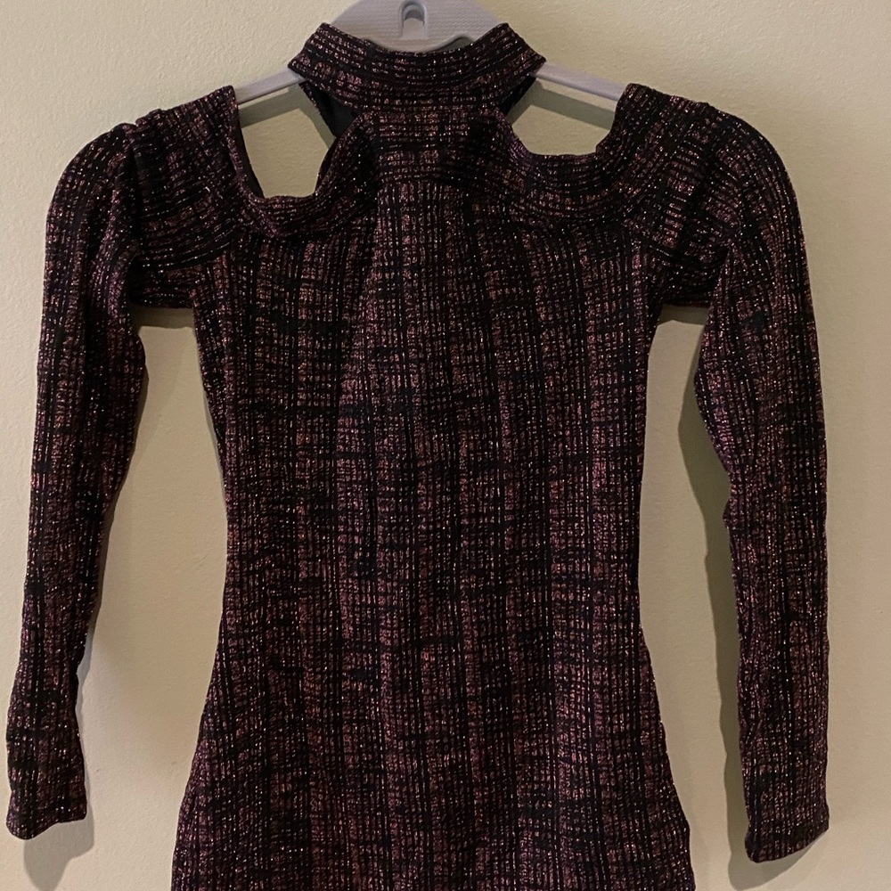 BCBGMaxAzria Black and Pink Blouse